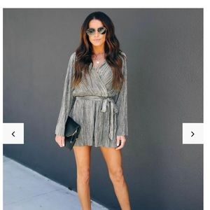 NWT VICI COLLECTION METALLIC ROMPER